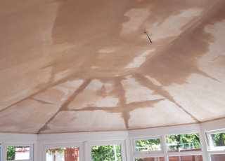 Conservatory plastered ceiling